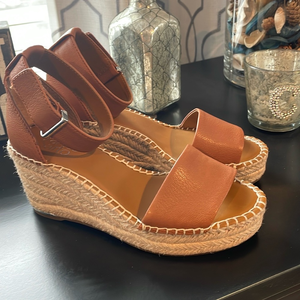 Franco Sarto women Clemens jute wrapped espadrille brand new w box 5.5